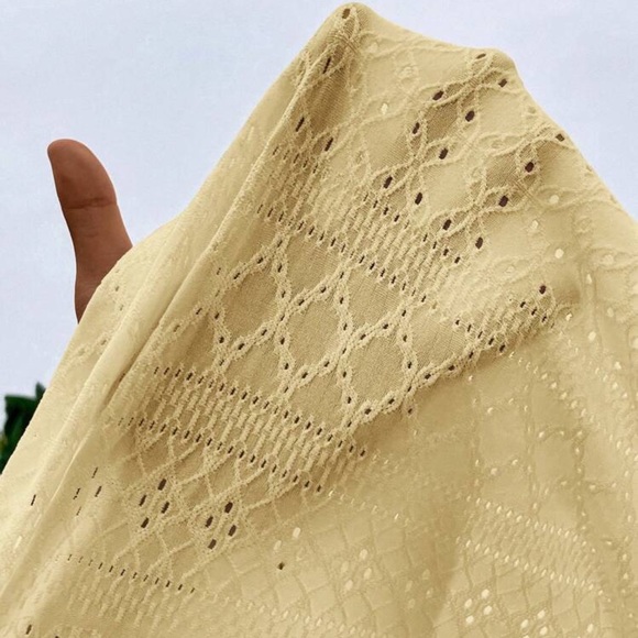 YNew Yellow Eyelet Ruffle Sleeve Top - Picture 6 of 6